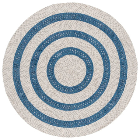 Safavieh Braided 5'-0" x 5'-0" Rug in Blue / Grey