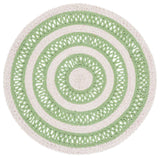Safavieh Braided 3'-0" x 3'-0" Rug in Green / Pink