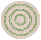 Safavieh Braided 5'-0" x 5'-0" Rug in Green / Pink