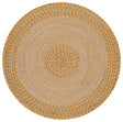 Safavieh Braided 3'-0" x 3'-0" Rug in Natural / Gold
