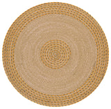 Safavieh Braided 3'-0" x 3'-0" Rug in Natural / Gold