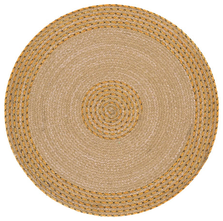 Safavieh Braided 3'-0" x 3'-0" Rug in Natural / Gold