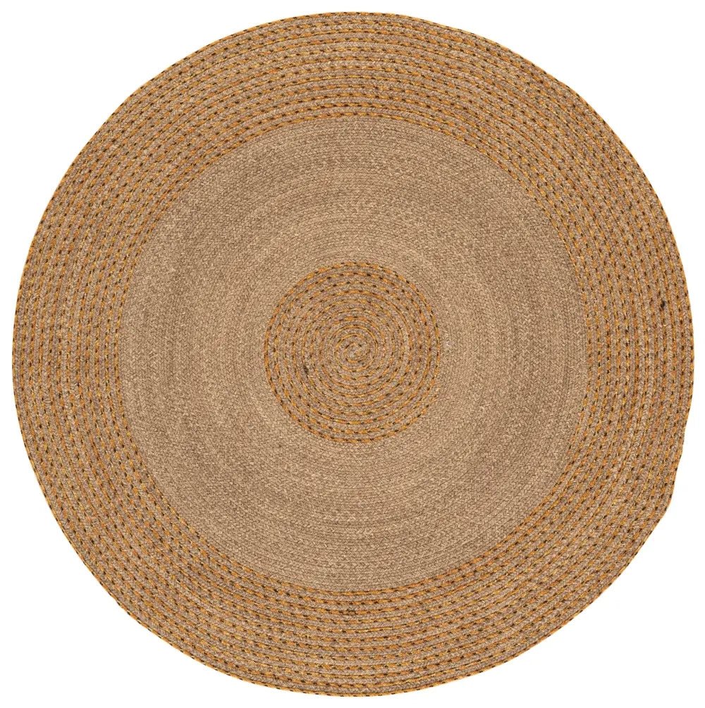 Safavieh Braided 5'-0" x 5'-0" Rug in Natural / Gold