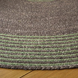 Safavieh Braided 5'-0" x 5'-0" Rug in Grey / Green