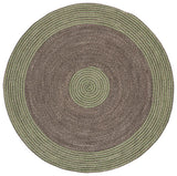 Safavieh Braided 5'-0" x 5'-0" Rug in Grey / Green