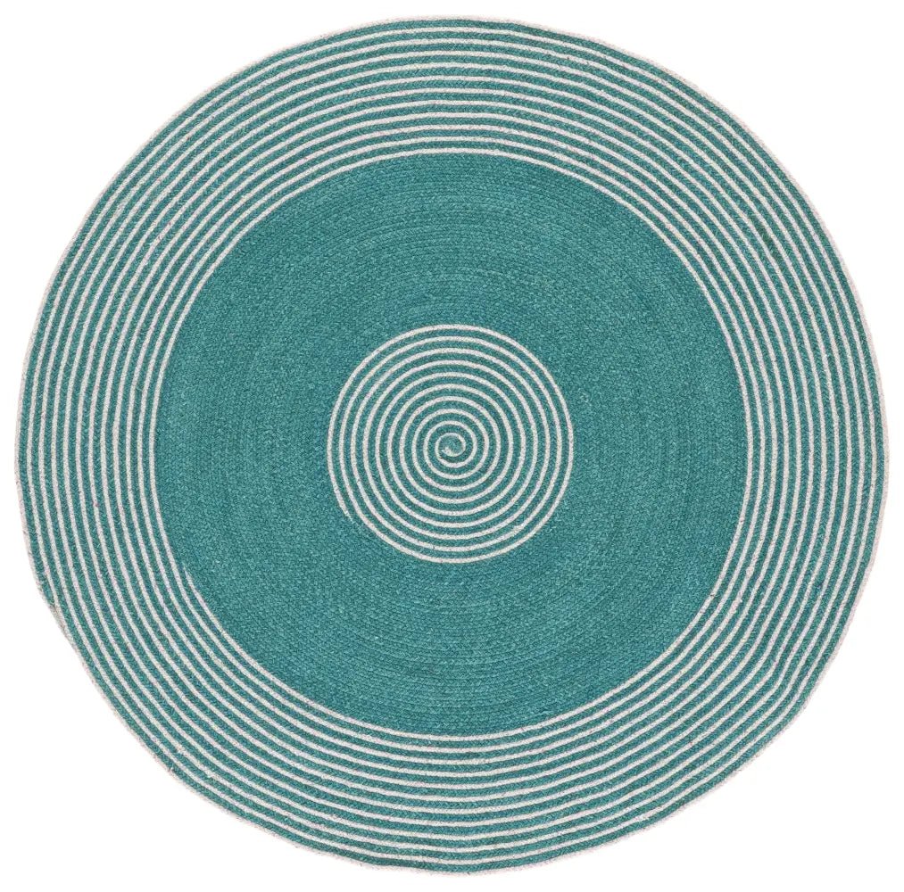 Safavieh Braided 5'-0" x 5'-0" Rug in Turquoise / Pink
