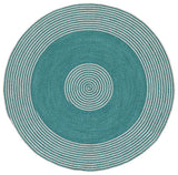 Safavieh Braided 5'-0" x 5'-0" Rug in Turquoise / Pink
