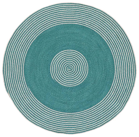 Safavieh Braided 5'-0" x 5'-0" Rug in Turquoise / Pink