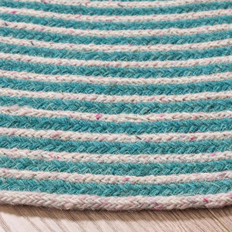 Safavieh Braided 5'-0" x 5'-0" Rug in Turquoise / Pink