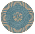 Safavieh Braided 3'-0" x 3'-0" Rug in Natural / Turquoise