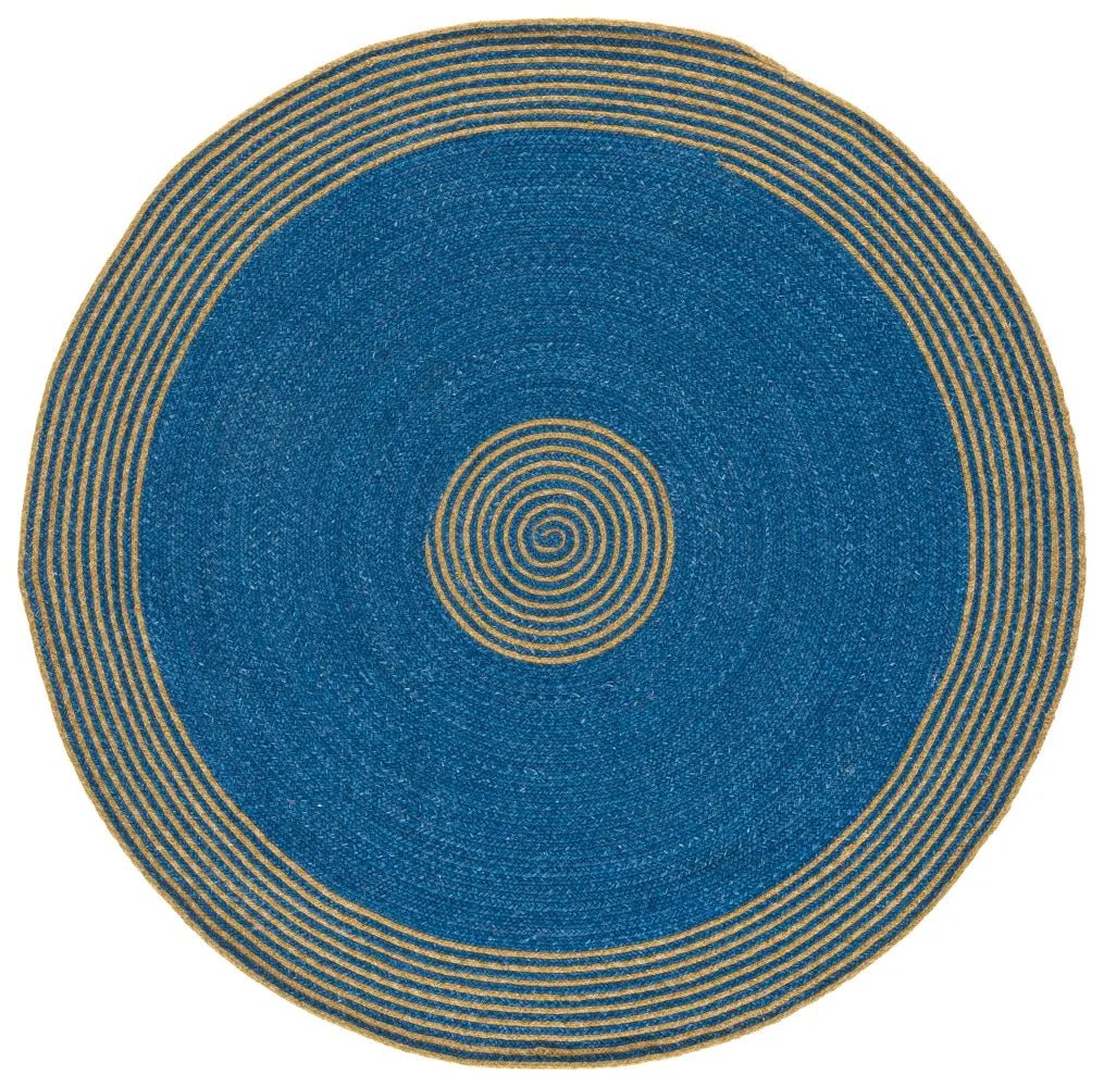 Safavieh Braided 5'-0" x 5'-0" Rug in Blue / Gold