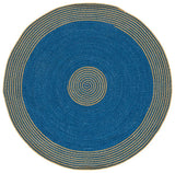 Safavieh Braided 5'-0" x 5'-0" Rug in Blue / Gold