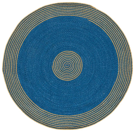 Safavieh Braided 5'-0" x 5'-0" Rug in Blue / Gold