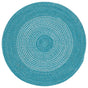 Safavieh Braided 3'-0" x 3'-0" Rug in Turquoise / Ivory