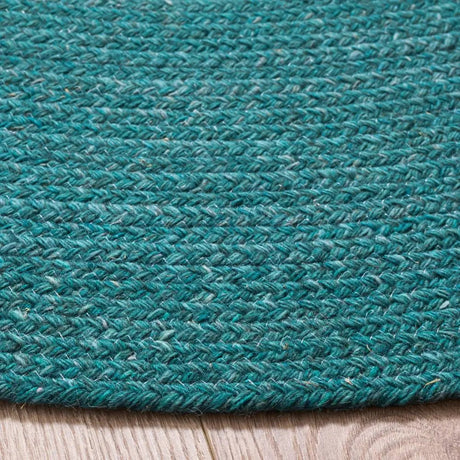 Safavieh Braided 5'-0" x 5'-0" Rug in Turquoise / Ivory
