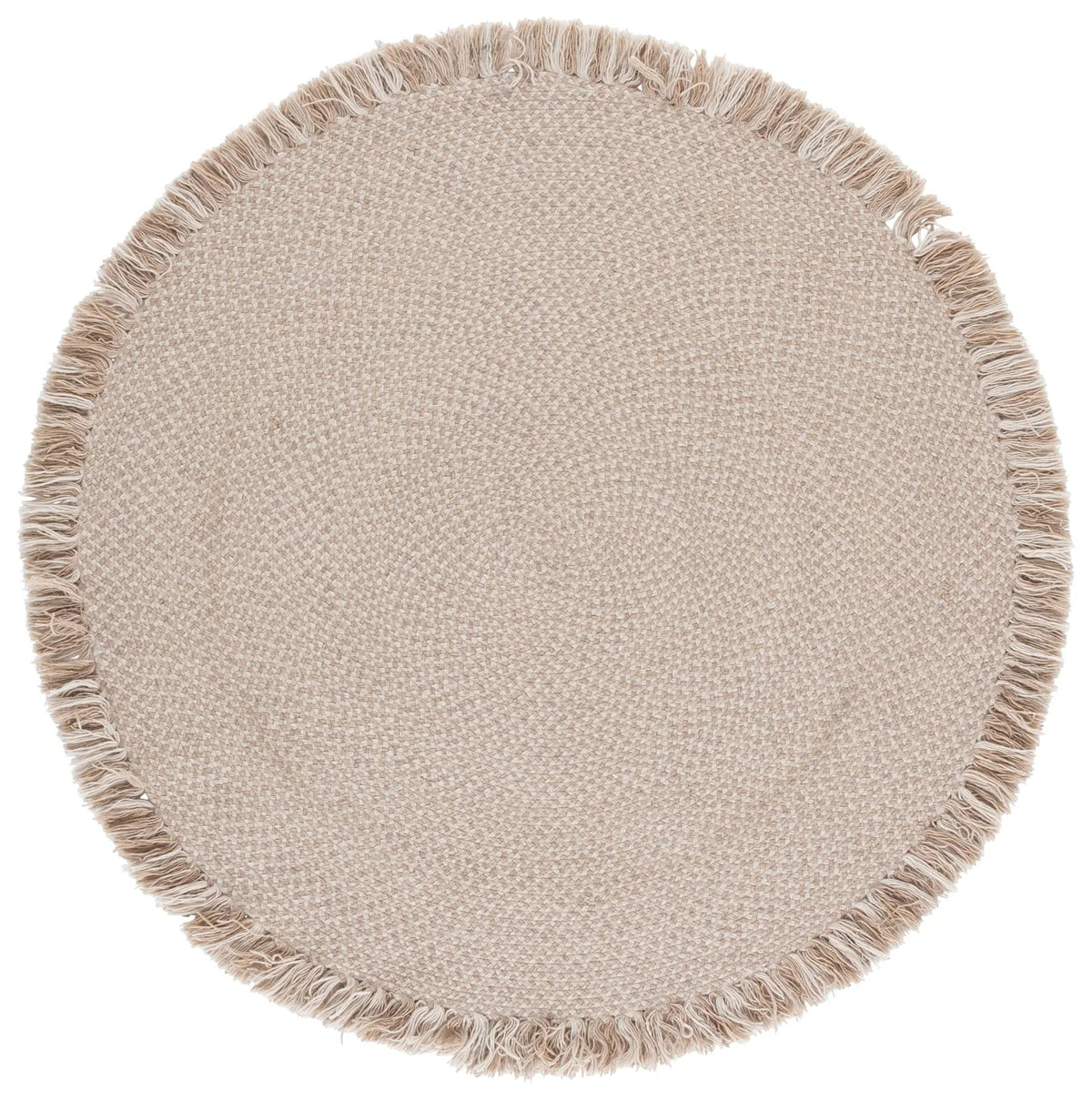 Safavieh Braided 5'-0" x 5'-0" Rug in Beige / Ivory