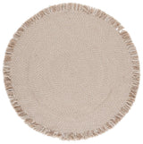 Safavieh Braided 5'-0" x 5'-0" Rug in Beige / Ivory