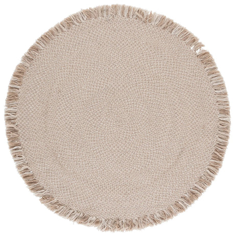 Safavieh Braided 5'-0" x 5'-0" Rug in Beige / Ivory
