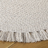 Safavieh Braided 5'-0" x 5'-0" Rug in Grey / Ivory