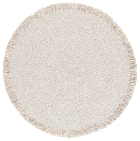 Safavieh Braided 5'-0" x 5'-0" Rug in Silver / Beige