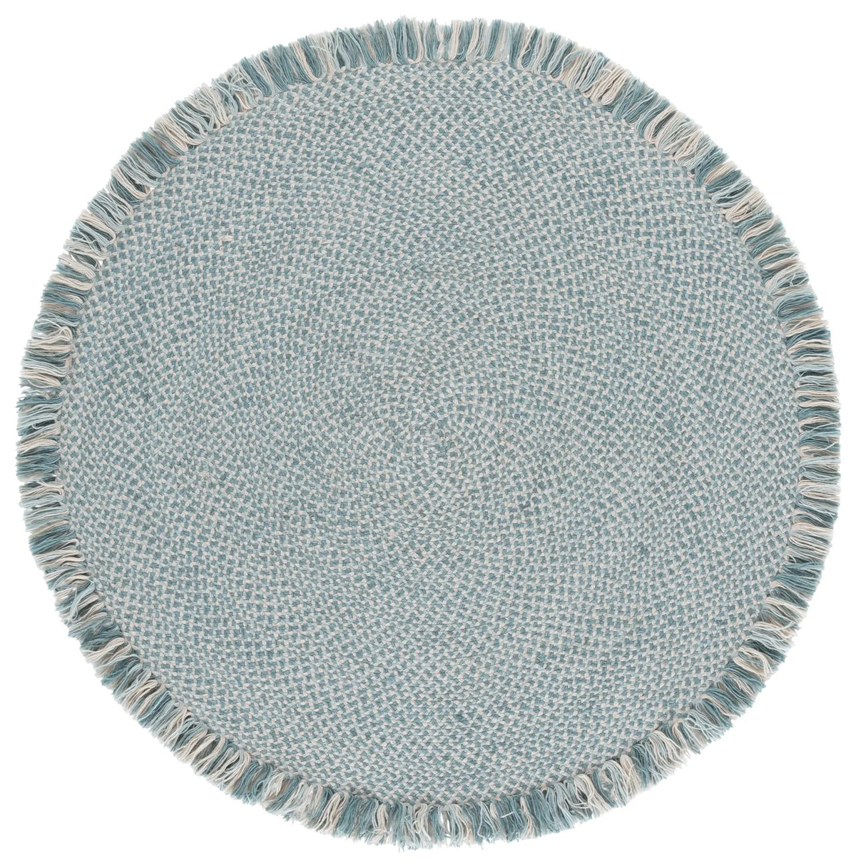 Safavieh Braided 5'-0" x 5'-0" Rug in Blue / Ivory