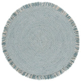 Safavieh Braided 5'-0" x 5'-0" Rug in Blue / Ivory