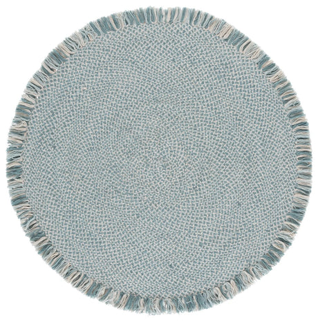 Safavieh Braided 5'-0" x 5'-0" Rug in Blue / Ivory