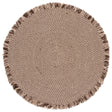 Safavieh Braided 5'-0" x 5'-0" Rug in Brown / Beige
