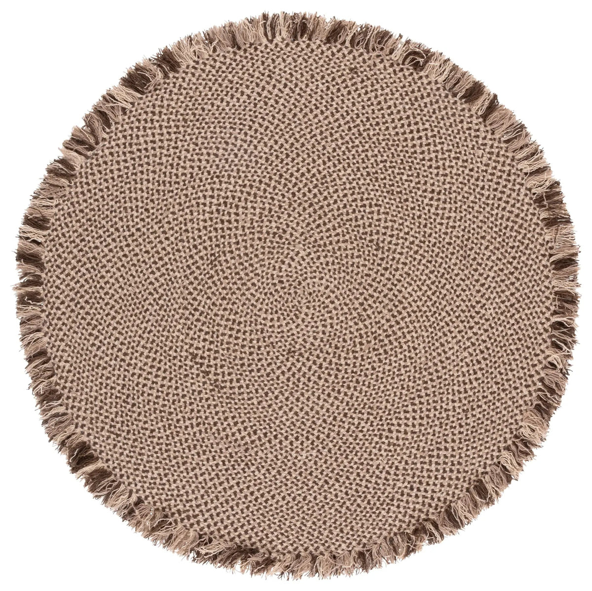 Safavieh Braided 5'-0" x 5'-0" Rug in Brown / Beige