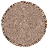 Safavieh Braided 5'-0" x 5'-0" Rug in Brown / Beige