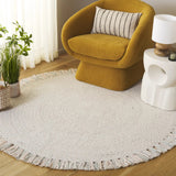 Safavieh Braided 5'-0" x 5'-0" Rug in Sage / Peach