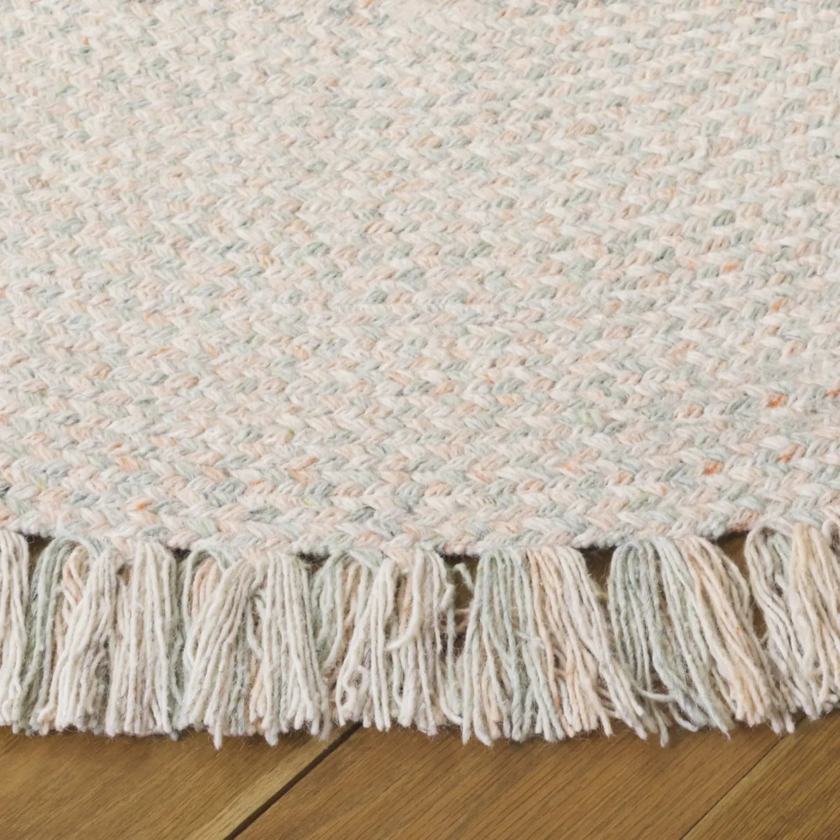 Safavieh Braided 5'-0" x 5'-0" Rug in Sage / Peach