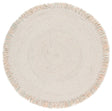Safavieh Braided 5'-0" x 5'-0" Rug in Sage / Peach