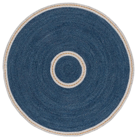 Safavieh Braided 5'-0" x 5'-0" Rug in Blue / Beige