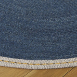 Safavieh Braided 5'-0" x 5'-0" Rug in Blue / Beige