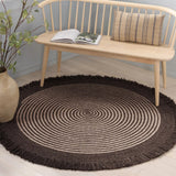 Safavieh Braided 5'-0" x 5'-0" Rug in Brown