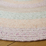 Safavieh Braided 5'-0" x 5'-0" Rug in Pink / Sage