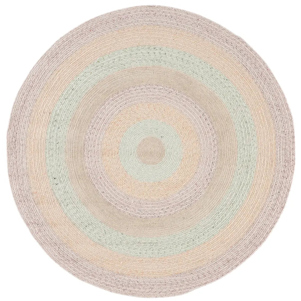 Safavieh Braided 5'-0" x 5'-0" Rug in Pink / Sage