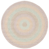 Safavieh Braided 5'-0" x 5'-0" Rug in Pink / Sage