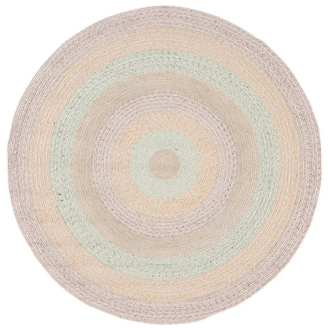 Safavieh Braided 5'-0" x 5'-0" Rug in Pink / Sage