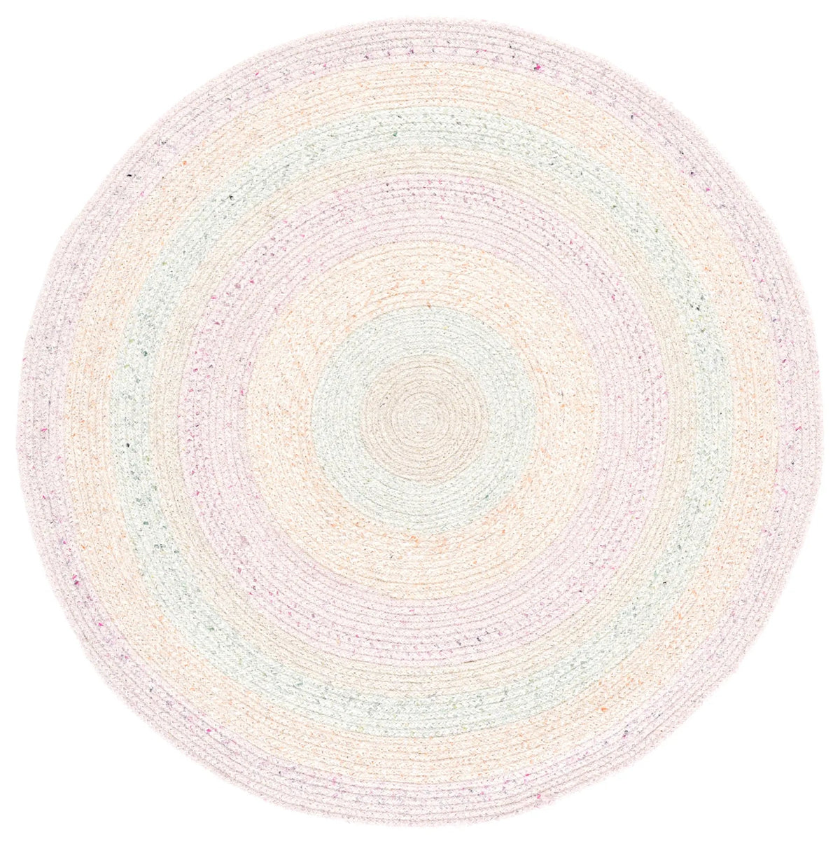 Safavieh Braided 3'-0" x 3'-0" Rug in Pink / Sage
