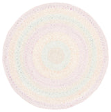 Safavieh Braided 3'-0" x 3'-0" Rug in Pink / Sage