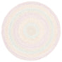 Safavieh Braided 3'-0" x 3'-0" Rug in Pink / Sage