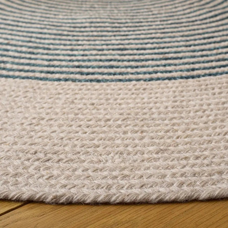 Safavieh Braided 5'-0" x 5'-0" Rug in Ivory / Navy