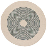 Safavieh Braided 5'-0" x 5'-0" Rug in Ivory / Navy