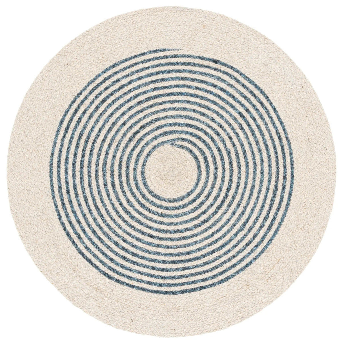 Safavieh Braided 3'-0" x 3'-0" Rug in Ivory / Navy