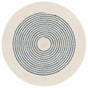 Safavieh Braided 3'-0" x 3'-0" Rug in Ivory / Navy