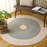 Safavieh Braided 5'-0" x 5'-0" Rug in Ivory / Navy