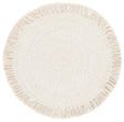 Safavieh Braided 3'-0" x 3'-0" Rug in Silver / Ivory