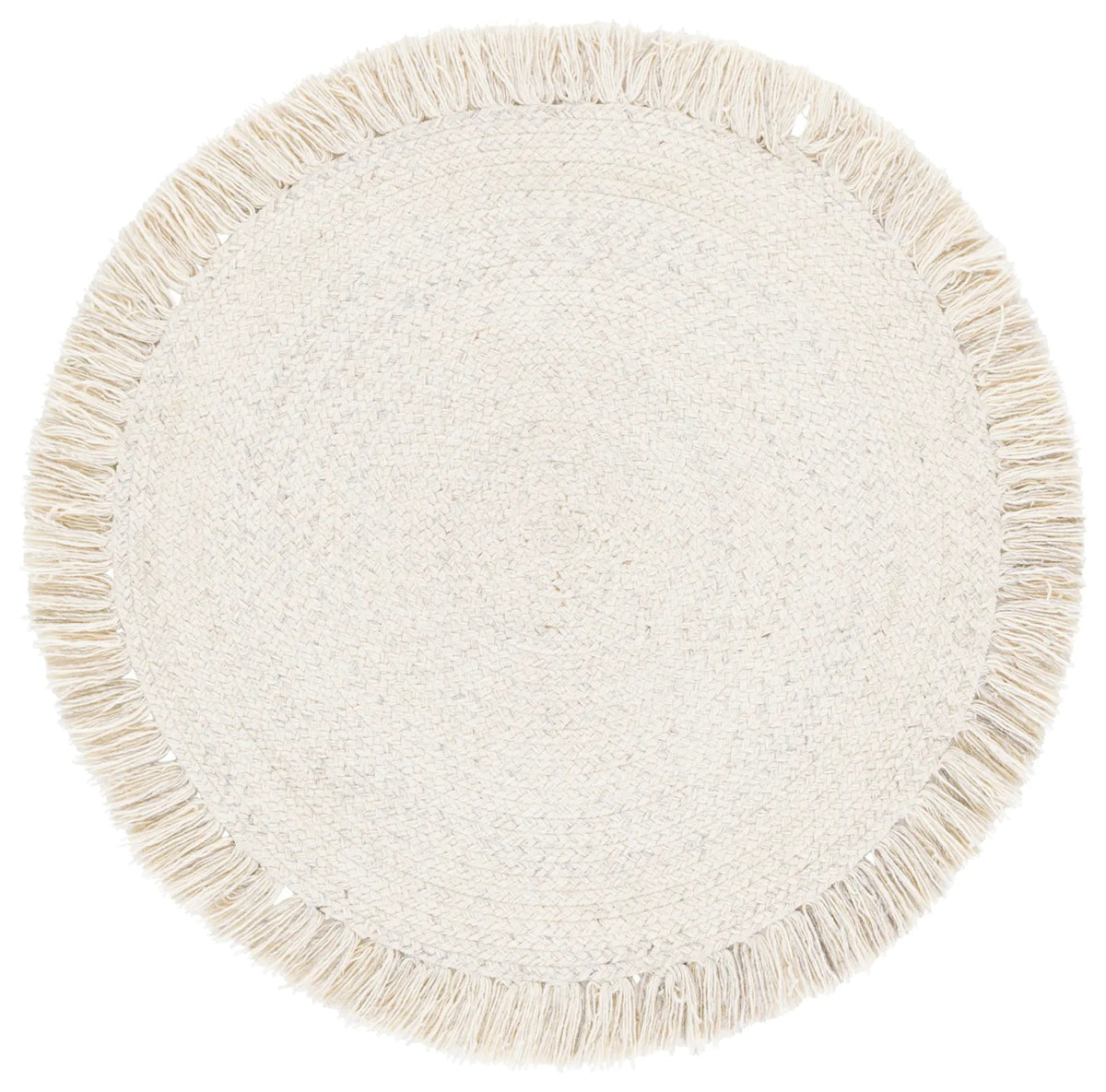Safavieh Braided 3'-0" x 3'-0" Rug in Silver / Ivory